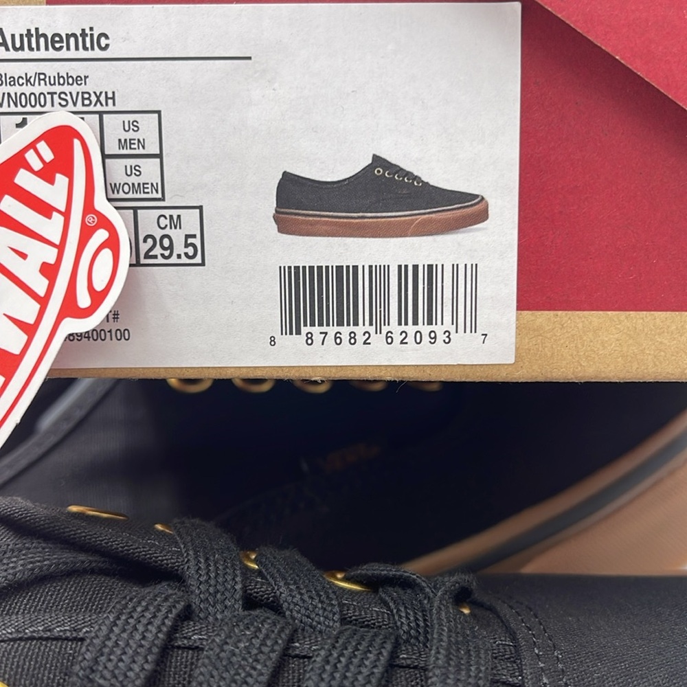 Vans Men's Black Canvas Sneakers Authentic
Black/Rubber
VN000TSVBXH - Picture 16 of 16